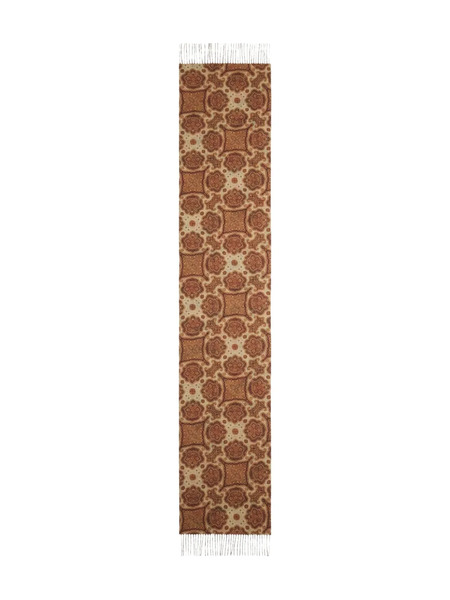 Pierre-louis Mascia Geometric-pattern Fringed-edges Scarf - Neutrals 