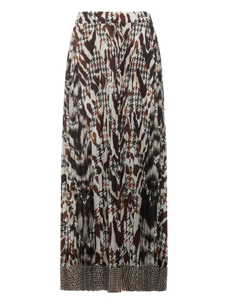  Pierre-louis Mascia Houndstooth-pattern Maxi Skirt - Brown 