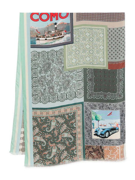  Pierre-louis Mascia Patchwork Paisley Scarf - Grey 