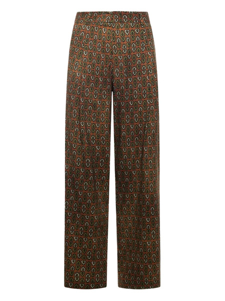  Pierre-louis Mascia Patterned Trousers - Brown 