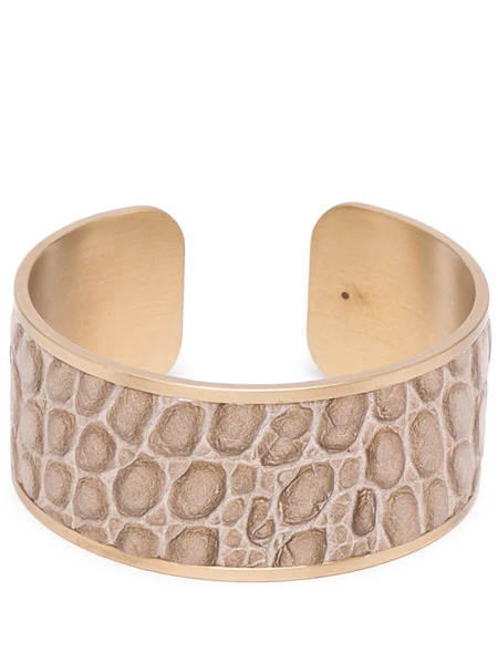  Pinetti Crocodile-embossed Napkin Ring - Neutrals 