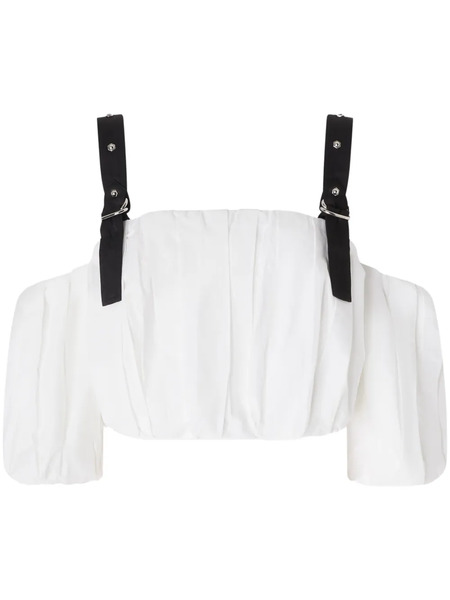  Pinko Adjustable Cropped Top - White 