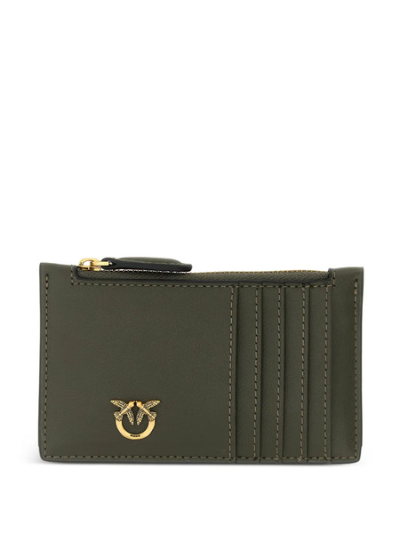  Pinko Airone Leather Logo-plaque Card Holder - Green 