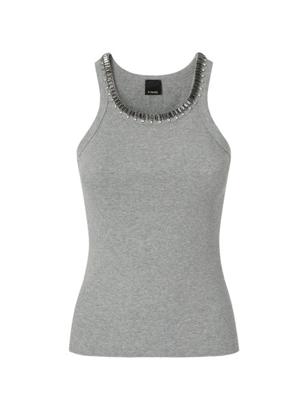  Pinko Bead-embellished Tank Top - Grey 