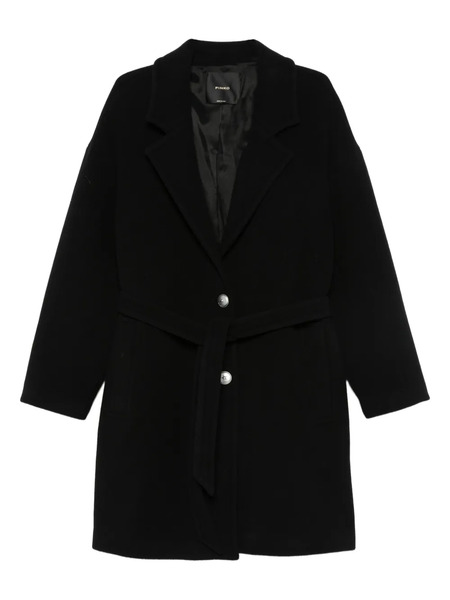  Pinko Belted Button-fastening Coat - Black 
