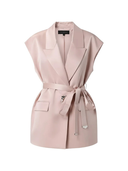  Pinko Belted Satin Gilet 