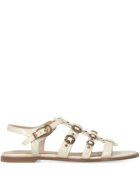  Pinko Buckled Multi-strap Sandals - Neutrals 