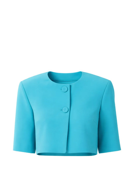  Pinko Button Cropped Jacket - Blue 