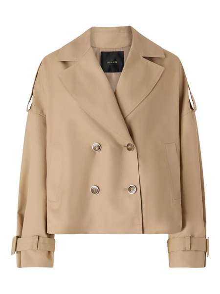  Pinko Buttoned Cropped Jacket - Neutrals 