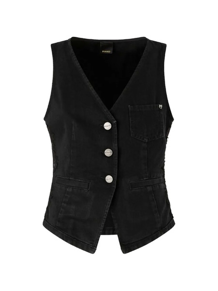  Pinko Buttoned Pocket Waistcoat - Black 