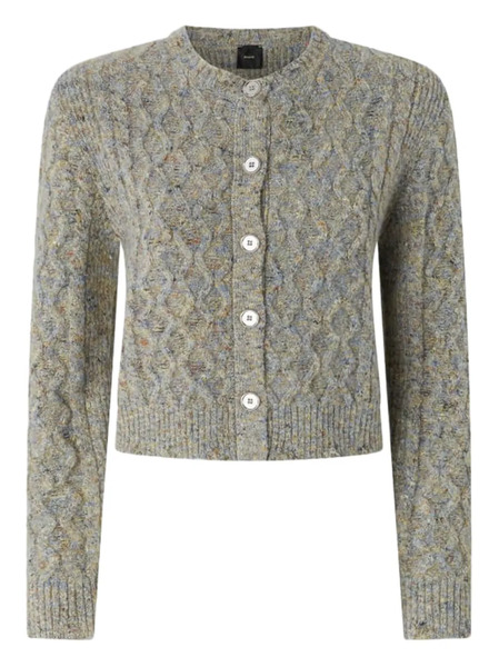  Pinko Cable-knit Button Cardigan - Grey 