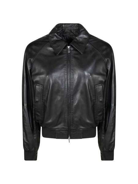  Pinko Collared Bomber Jacket - Black 
