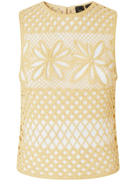  Pinko Crochet Vest - Neutrals 