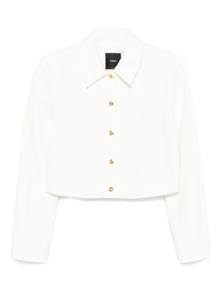  Pinko Cropped Buttoned Jacket - White 