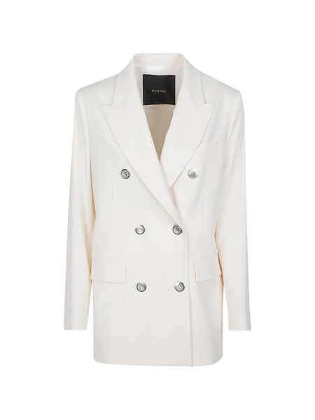  Pinko Double-breasted Blazer - White 