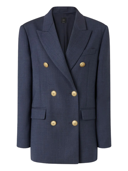  Pinko Double-breasted Button-closure Blazer - Blue 