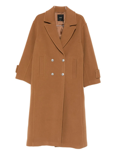  Pinko Double-breasted Coat - Brown 
