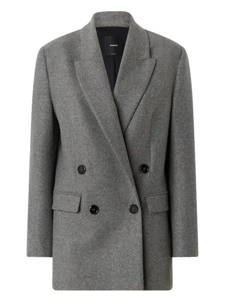  Pinko Double-breasted Coat - Grey 