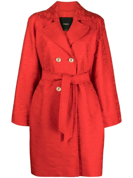  Pinko Double-breasted Coat - Red 
