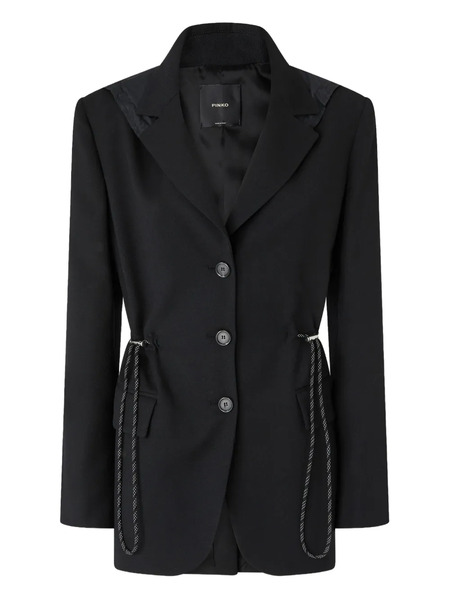  Pinko Drawstring Blazer - Black 