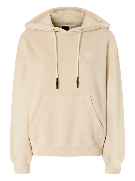  Pinko Drawstring Cotton Hoodie - Neutrals 