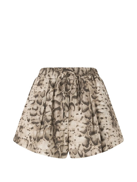  Pinko Drawstring Printed Shorts - Neutrals 