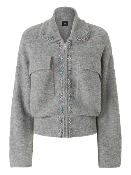  Pinko Embellished Jacket - Grey 
