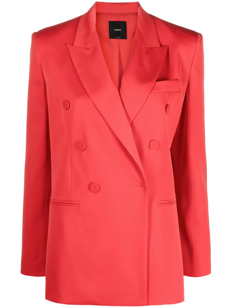  Pinko Envers Satin Blazer - Red 