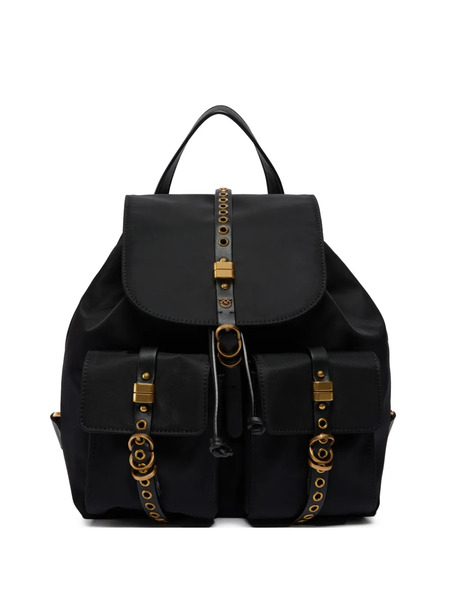  Pinko Flap-pockets Backpack - Black 