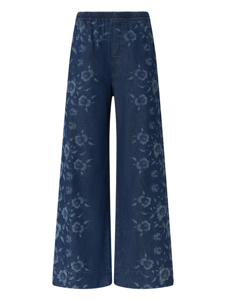  Pinko Floral Print Jeans - Blue 