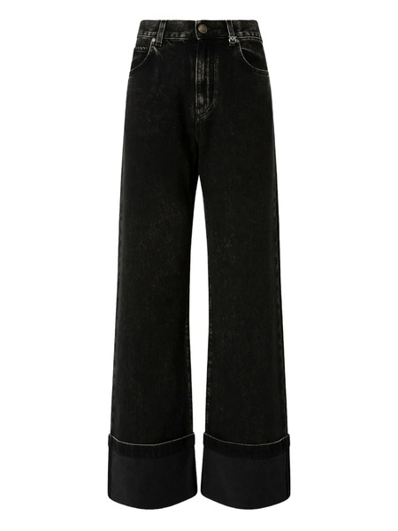  Pinko Folded-hem Jeans - Black 