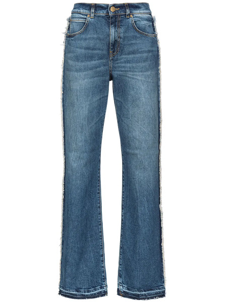  Pinko Frayed-trim Flared Jeans - Blue 