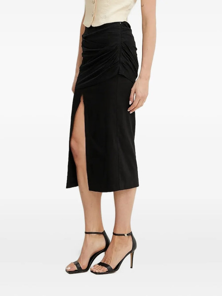  Pinko Gathered Midi Skirt - Black 