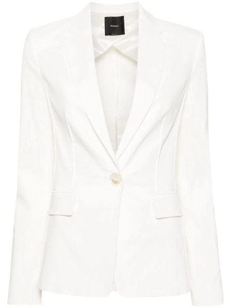  Pinko Ghera Linen-blend Blazer - White 