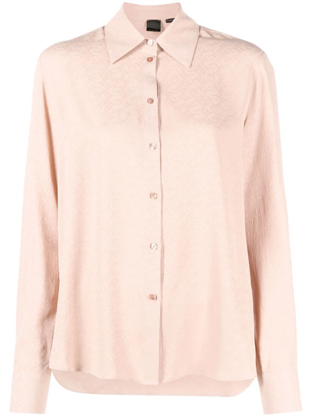  Pinko Jacquard-logo Long-sleeve Shirt 