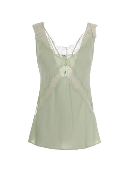  Pinko Lace-detail Top - Green 