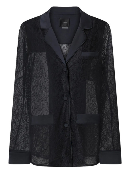 Pinko Lace-panelled Jacket - Black 