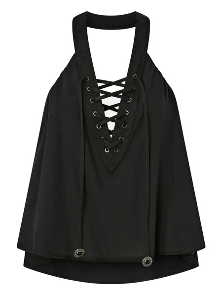  Pinko Lace-up Top - Black 
