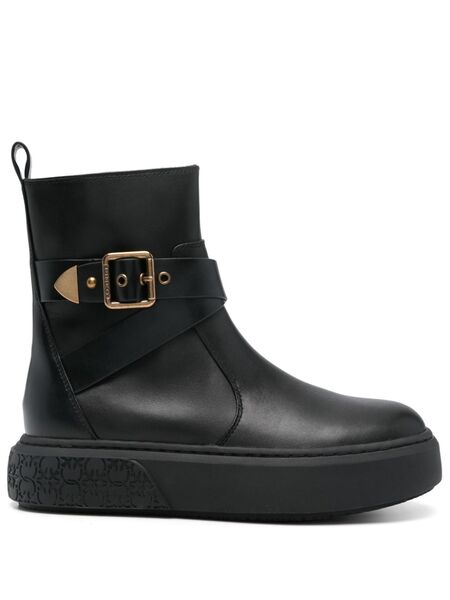  Pinko Leather Boots - Black 