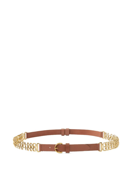  Pinko Leather Chain-link Belt - Neutrals 