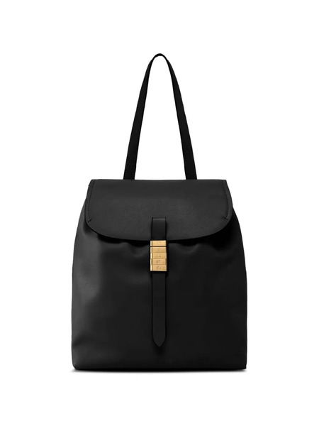  Pinko Leather Strap Backpack - Black 