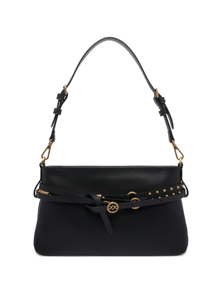  Pinko Logo-detail Shoulder Bag - Black 