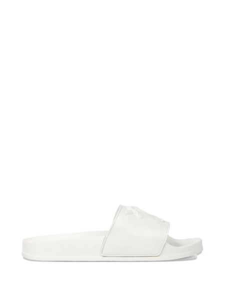  Pinko Logo-embossed Slides - White 
