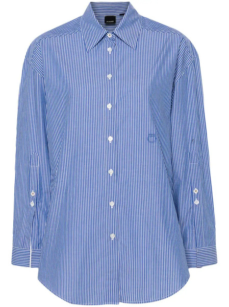  Pinko Logo-embroidered Shirt - Blue 