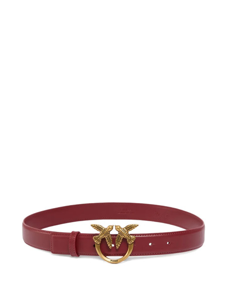  Pinko Love Birds Leather Belt - Red 