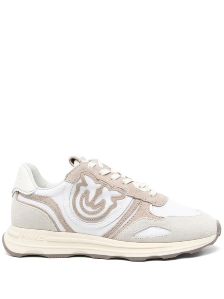  Pinko Love Birds-patch Sneakers - Neutrals 