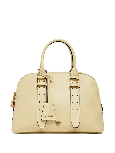  Pinko Medium Escape Leather Tote Bag - Neutrals 