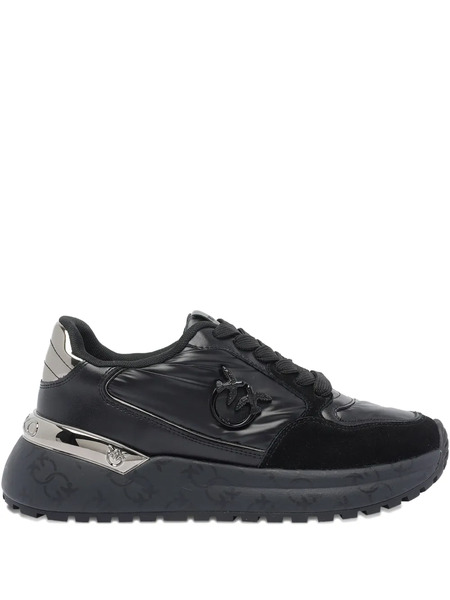  Pinko Metallic-panel Chunky-sole Sneakers - Black 