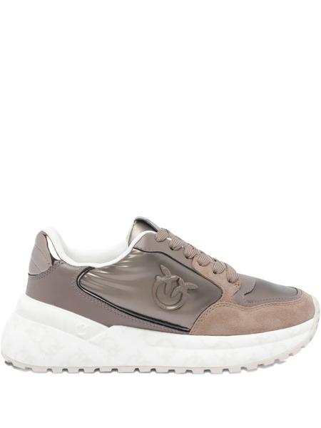  Pinko Metallic-panel Chunky-sole Sneakers - Brown 