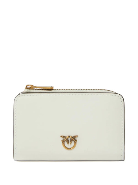  Pinko Mini Love Birds Leather Wallet - White 